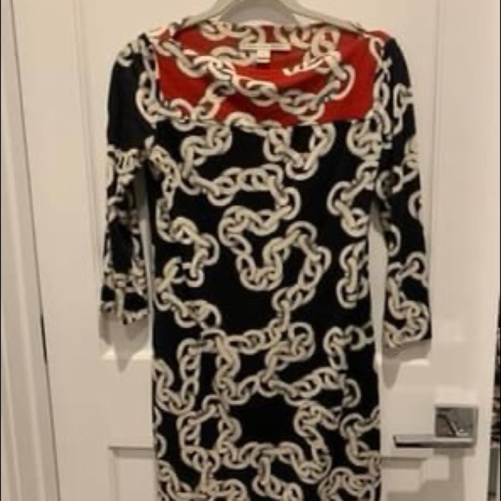 DvF Chain Link Shift Dress, size 2